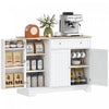 HOMCOM Buffet 41\" avec tiroir de rangement et etagere reglable, blanc