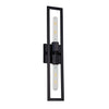 Petite applique murale Wisteria de Dainolite avec fini noir mat et 2 ampoules