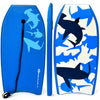 Planche De Bodyboard Surf 33 Pouces (83 X 48 X 6 Cm) Avec Sangle De 83 Cm Et Motif Requin Bleu Pour Debutant Enfant Adulte Xpe+hdpe 0.6kg
