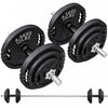 Ensemble d'halteres ajustables Soozier, 2 en 1, pour salle de sport a domicile, 51 kg