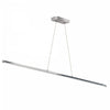 Luminaire suspendu horizontal Array de Dainolite de 48 po en acrylique blanc qui diffuse la lumière, avec fini chromé poli et ampoule à DEL de 30 W