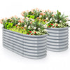 Costway 2 Pcs Souleve Kit De Lit De Jardin Planter Souleve Boites De Jardin Exterieures 65\" X 32\" X 24\" Gris