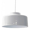 Luminaire suspendu Kup de Dainolite en métal, avec fini blanc et 1 ampoule