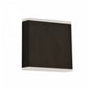 Applique murale Emery de Dainolite en acrylique givré qui diffuse la lumière, avec fini noir mat et ampoule à DEL de 15 W