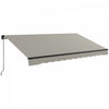Outsunny 12' X 10' Auvent Retractable, Abri Pare-soleil, Gris Clair