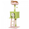 Arbre a Chat Fleur de 122 cm avec Poteau a Griffer pour Chats d'Interieur