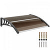 Outsunny Store de fenetre, auvent de terrasse en polycarbonate, Marron