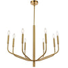 Lustre Eleanor de Dainolite avec fini laiton vieilli et 8 ampoules