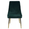 Chaise d'appoint de salle a manger Callan en velours vert foret (ens. de 2)