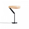 Lampe de table à DEL de 18 po noir mat de conception inclinée