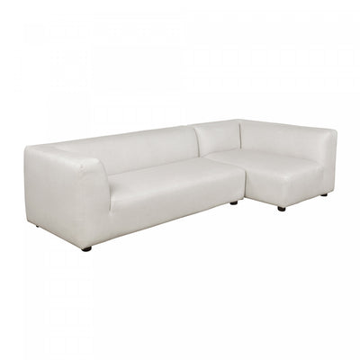 Lukas Contemporary Modern 118" Right-Facing 2-Piece Sectional Sofa in Cream | Canape sectionnel moderne contemporain Lukas 2 pieces 118" creme, angle droit