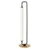 Lampe de table Freya de Dainolite en acrylique blanc, avec fini noir mat et laiton vieilli, et 1 ampoule à DEL