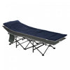 Outsunny Lit De Camping Pliant Adultes Avec Matelas Et Oreiller, Gris/bleu