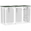 Pawhut Cage Pour Chat D'interieur Et D'exterieur Pour Chat, Clapier Pour Lapin, Chaton, Niche Avec Toit Etanche, Plates-formes A Plusieurs Niveaux, Serrure, Blanc