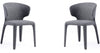 Ensemble 2 chaises de salle à manger modernes Conrad de Manhattan Comfort en tweed tissé - gris