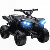 VTT 4 roues Qaba pour enfants, voiture electrique a batterie 6 V avec musique et phares LED pour garcons et filles de 3 a 8 ans, noir