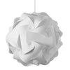 Grand luminaire suspendu Globus de Dainolite en tissu blanc, avec fini chromé poli et 3 ampoules