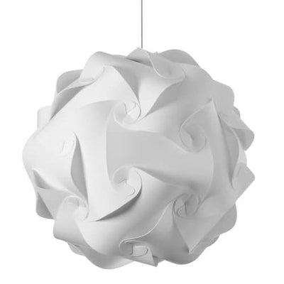 Dainolite Globus 3 Light Pendant Large Polished Chrome Finish White Fabric Lamp|Grand luminaire suspendu Globus de Dainolite en tissu blanc, avec fini chromé poli et 3 ampoules