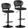 HOMCOM Ensemble de 2 Tabourets de Bar Pivotants a Hauteur Reglable, Noir
