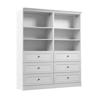 Bestar Versatile 72 W Closet Organizer with Drawers - White|Organisateur de garde-robe Versatile de Bestar de 72 po (L) avec tiroirs - blanc