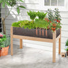 Costway A Souleve Le Lit De Jardin En Bois 31 \"terrarium De Plante De Boite De Plante Elevee Avec Trous De Drain