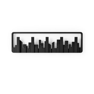 Umbra Modern Skyline Multi-Hook Coat Rack - Black|Portemanteau moderne Skyline de Umbra à crochets multiples - noir