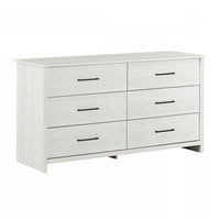 Commode Fernley à 6 tiroirs - pin blanc