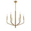 Lustre Eleanor de Dainolite avec fini laiton vieilli et 6 ampoules