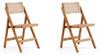 Ensemble 2 chaises de salle à manger pliantes Pullman de Manhattan Comfort - cannage naturel