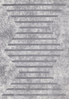 Carpette Covington à motifs de lignes géométriques vieillies pour l'intérieur - 6 pi 7 po x 9 pi 10 po