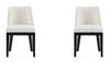 Ensemble 2 chaises de salle à manger modernes Gansevoort de Manhattan Comfort en similicuir - crème