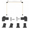 Supports de Pergola Outsunny, Kit de Pergola pour Toit Incline a 15°, Noir