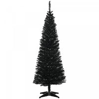 Homcom Arbre De Noel, Arbre De Noel Fin Avec Branches Realistes, Noir