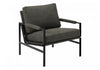 Monarch Specialties - Chaise D'Appoint, 36\"H, Rembourre, Salon, Chambre A Coucher, Gris, Pieds Metal Noir