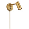 Projecteur mural Stanly de Dainolite avec bras articulé, fini laiton vieilli et 1 ampoule