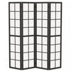HOMCOM Paravent 4 Panneaux, Cloison Pliable de 5,6 pieds, Noir