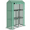 Outsunny Mini Serre Avec Etageres A 3 Niveaux, Porte Enroulable, Vert
