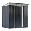 Outsunny Abri De Jardin Avec Portes Coulissantes Et Bouche D'aeration, Gris