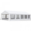 Outsunny Heavy Duty 32x16ft Grand Carport Canopy Event Party Tente Gazebo Blanc