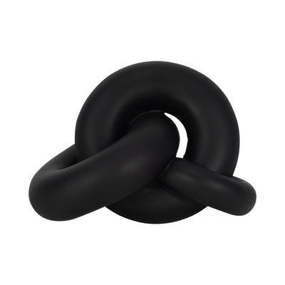 9" Resin Knot Decor - Black | Décoration de nœud de 9 po en résine - noire