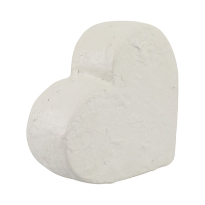 8" Textured Ecomix Heart - Ivory | Cœur texturé Ecomix de 8 po - ivoire