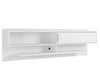 Meuble audio-vidéo flottant moderne Astor de Manhattan Comfort de 70,86 po avec tablettes multimédias - blanc