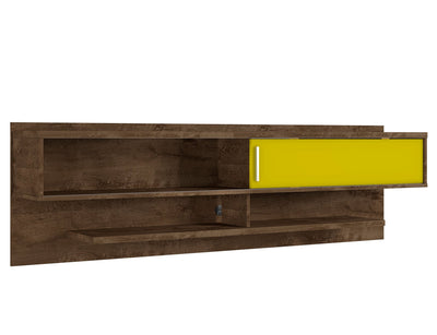 Manhattan Comfort Astor 70.86" Modern Floating Entertainment Center with Media Shelves - Rustic Brown|Meuble audio-vidéo flottant moderne Astor de Manhattan Comfort de 70,86 po avec tablettes multimédias - brun rustique