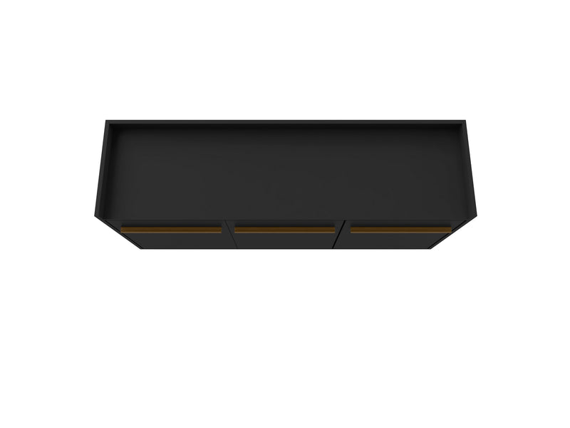 Buffet Bradley de Manhattan Comfort de 53,54 po avec 4 tablettes - noir