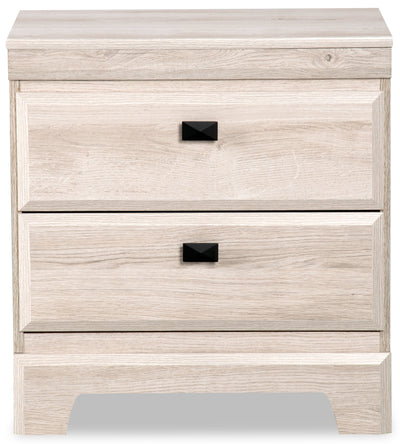 Yorkdale White Nightstand - Contemporary style Nightstand in White Engineered Wood
