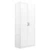 Armoire de rangement autoportante moderne Hopkins de Manhattan Comfort avec 7 tablettes - grise