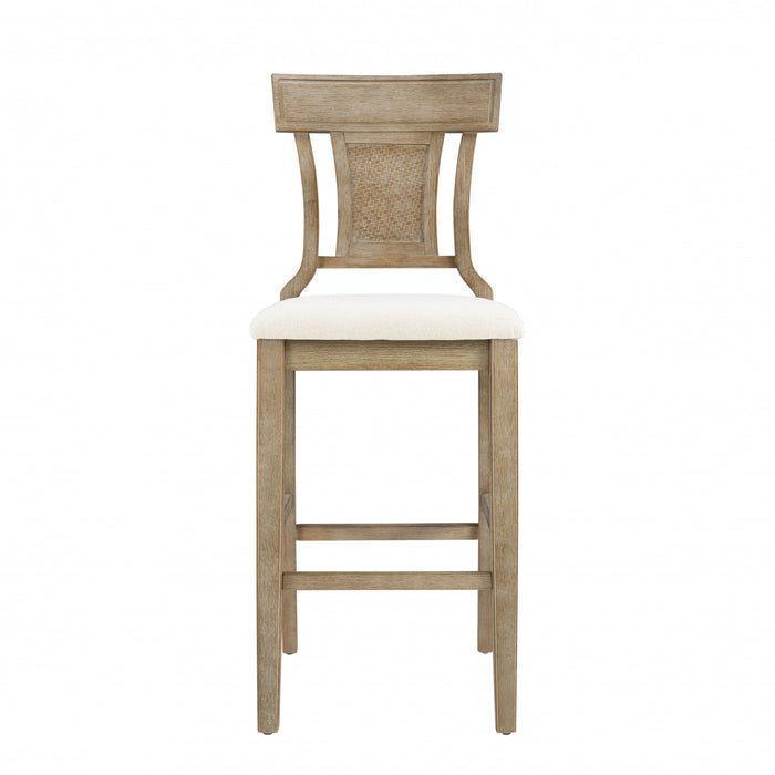 Tabouret bar Rylan en tissu - naturel