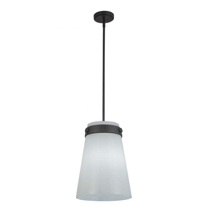 Suspension A 1 lampe Dahlia De 12 po, Noire