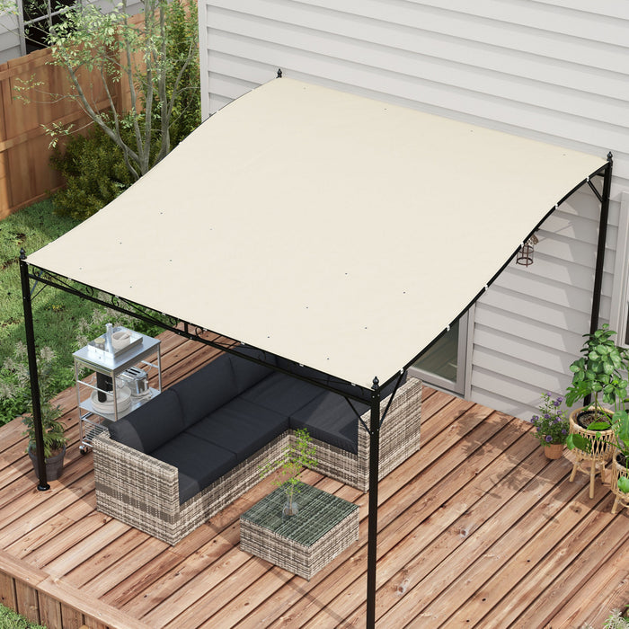 Outsunny Remplacement D'auvent De Pergola Pour Serie Outsunny 84c-038 Beige