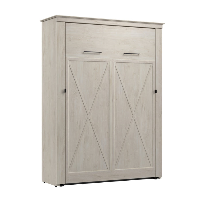 Lit double escamotable Key West de Bestar de 63 po (L) - blanc chêne lin
